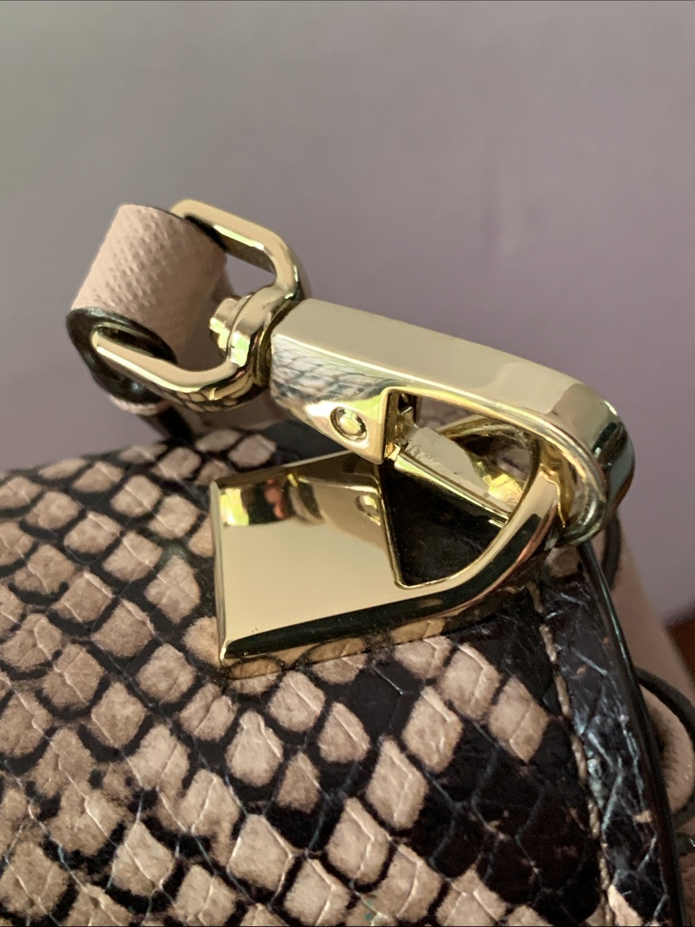 kate spade Blush Crossbody with Snake-Print Flap - Picture 2 of 8